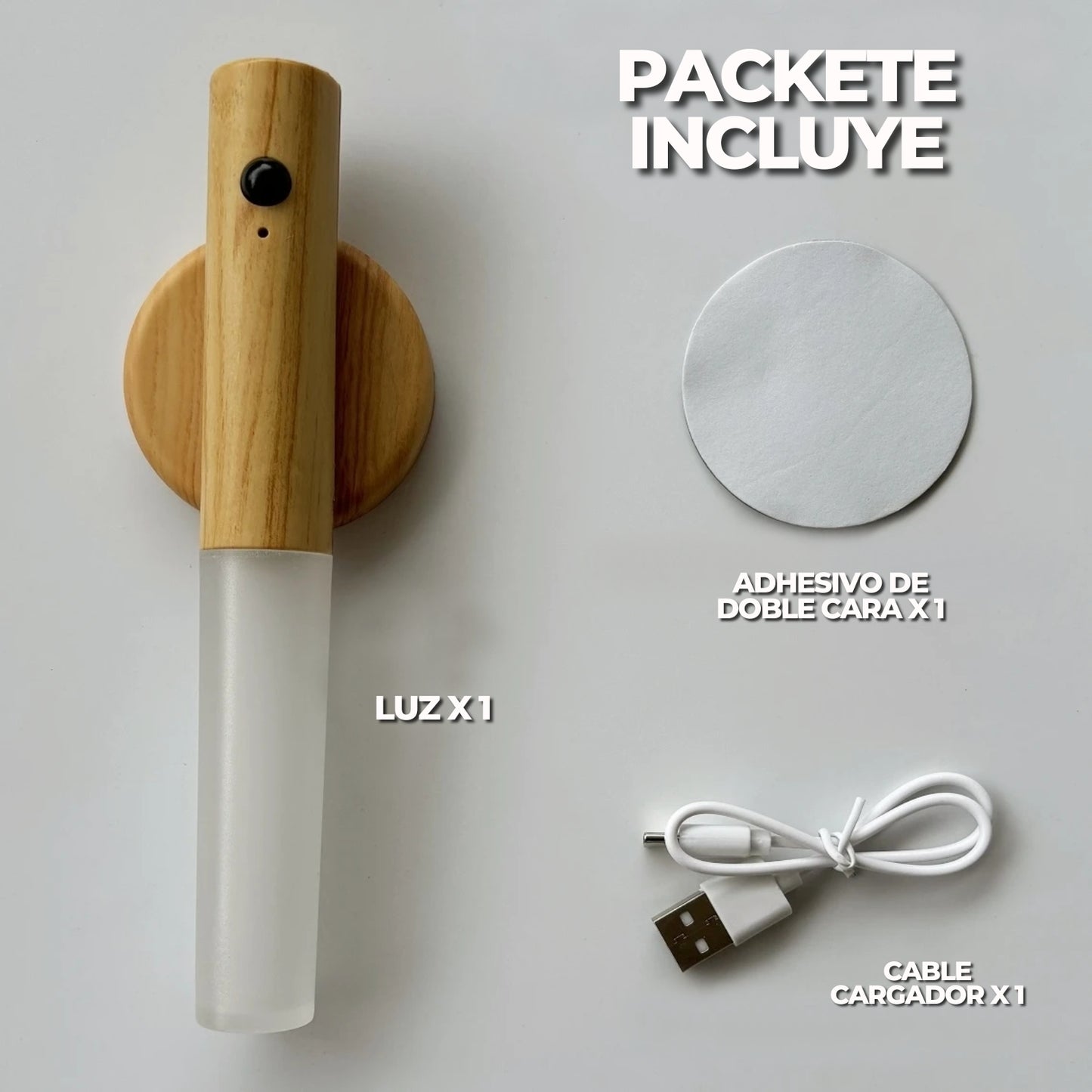 LUZ NOCTURNA DE PARED LED-RECARGABLE💡